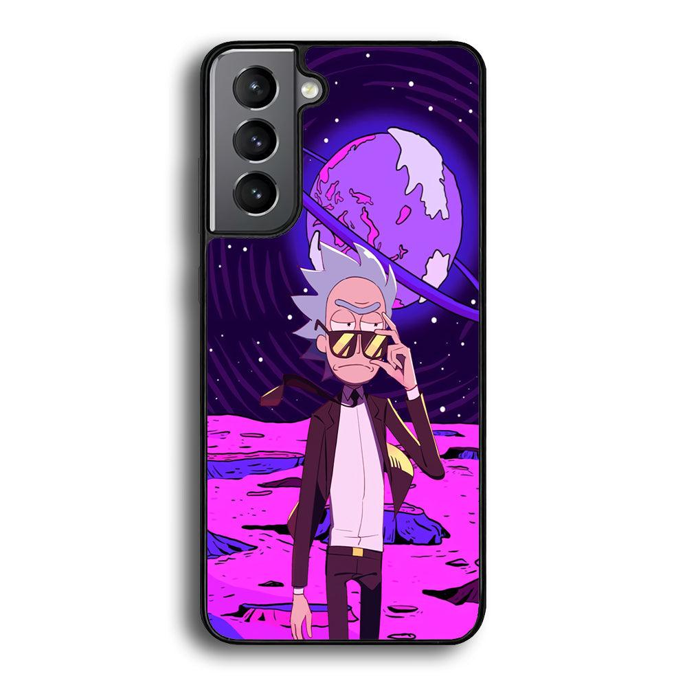 Rick and Morty Agent of Universe Samsung Galaxy S21 Plus Case-Rubber Black (2D Case)-Oxvistore