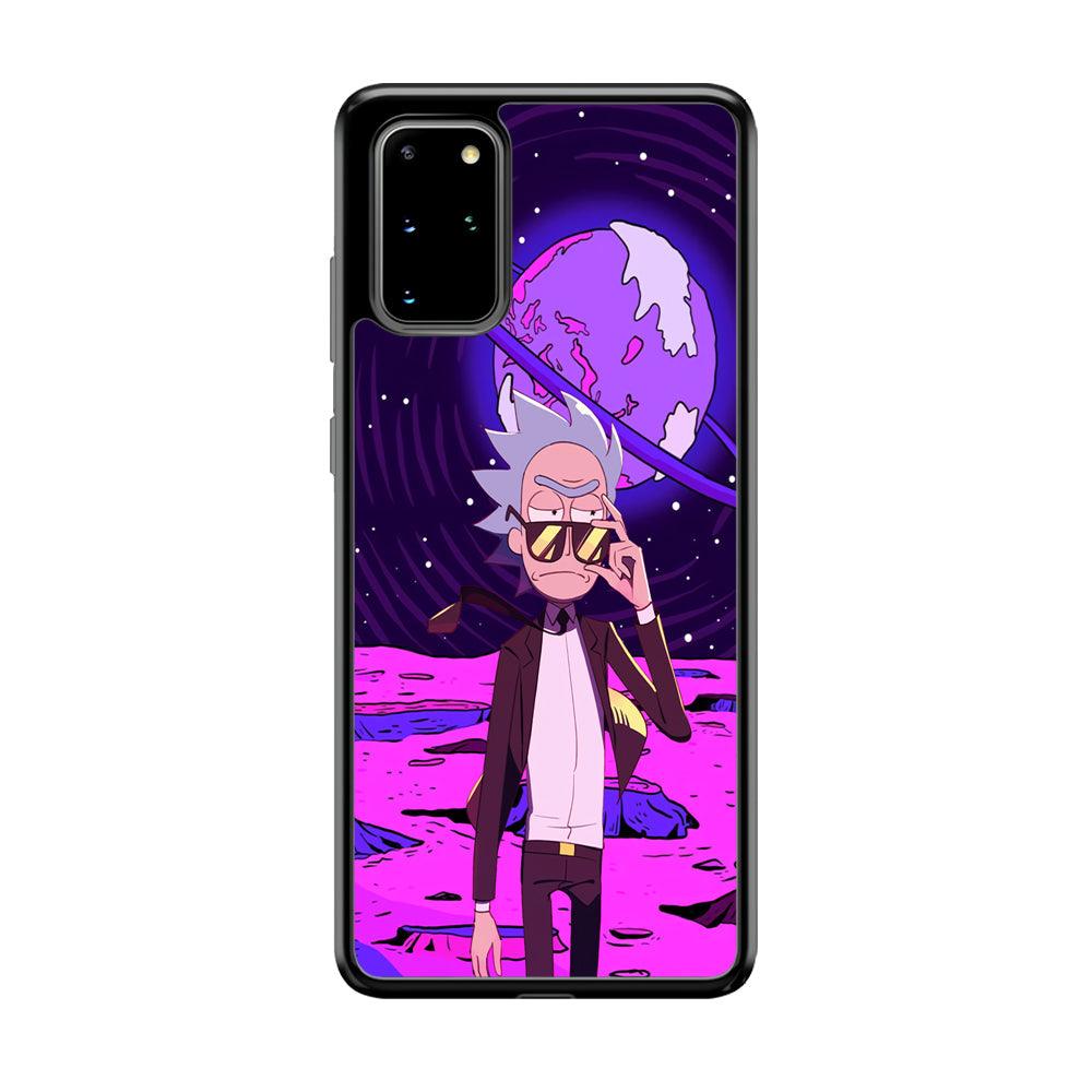 Rick and Morty Agent of Universe Samsung Galaxy S20 Plus Case-Rubber Black (2D Case)-Oxvistore