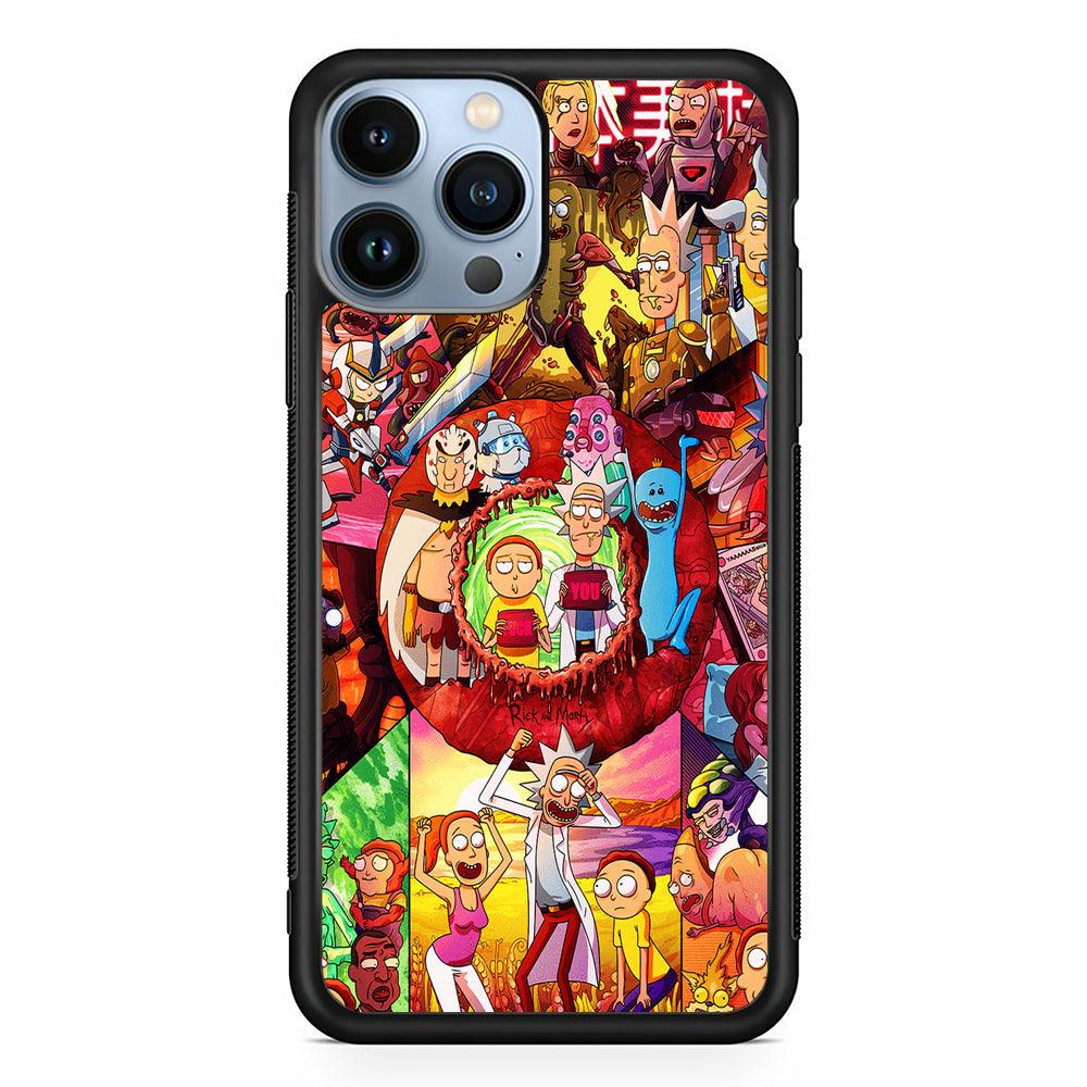 Rick and Morty Best Scene 2D Rubber Phone Case-Black-Oxvistore