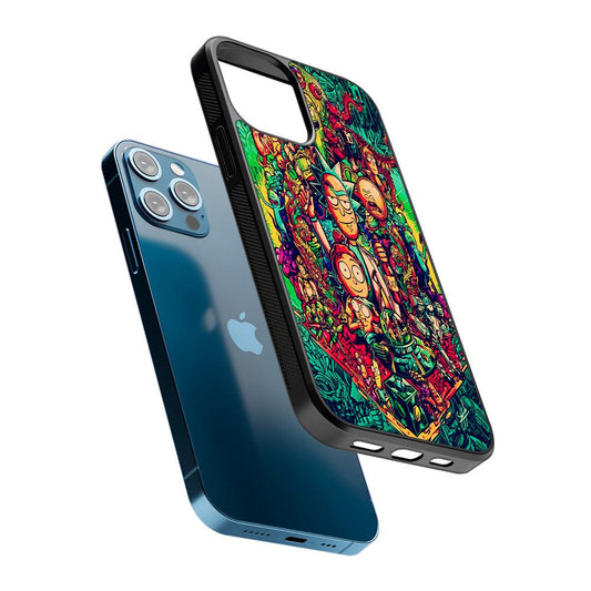 Rick and Morty Cartoon Art 2D Rubber Phone Case-Oxvistore