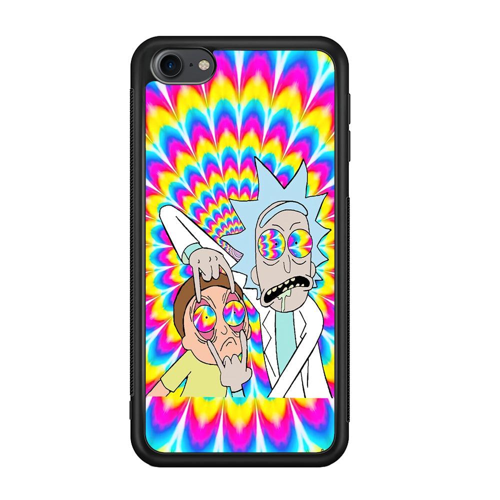 Rick and Morty Hippie Hype iPod Touch 6 Case-Rubber Black (2D Case)-Oxvistore