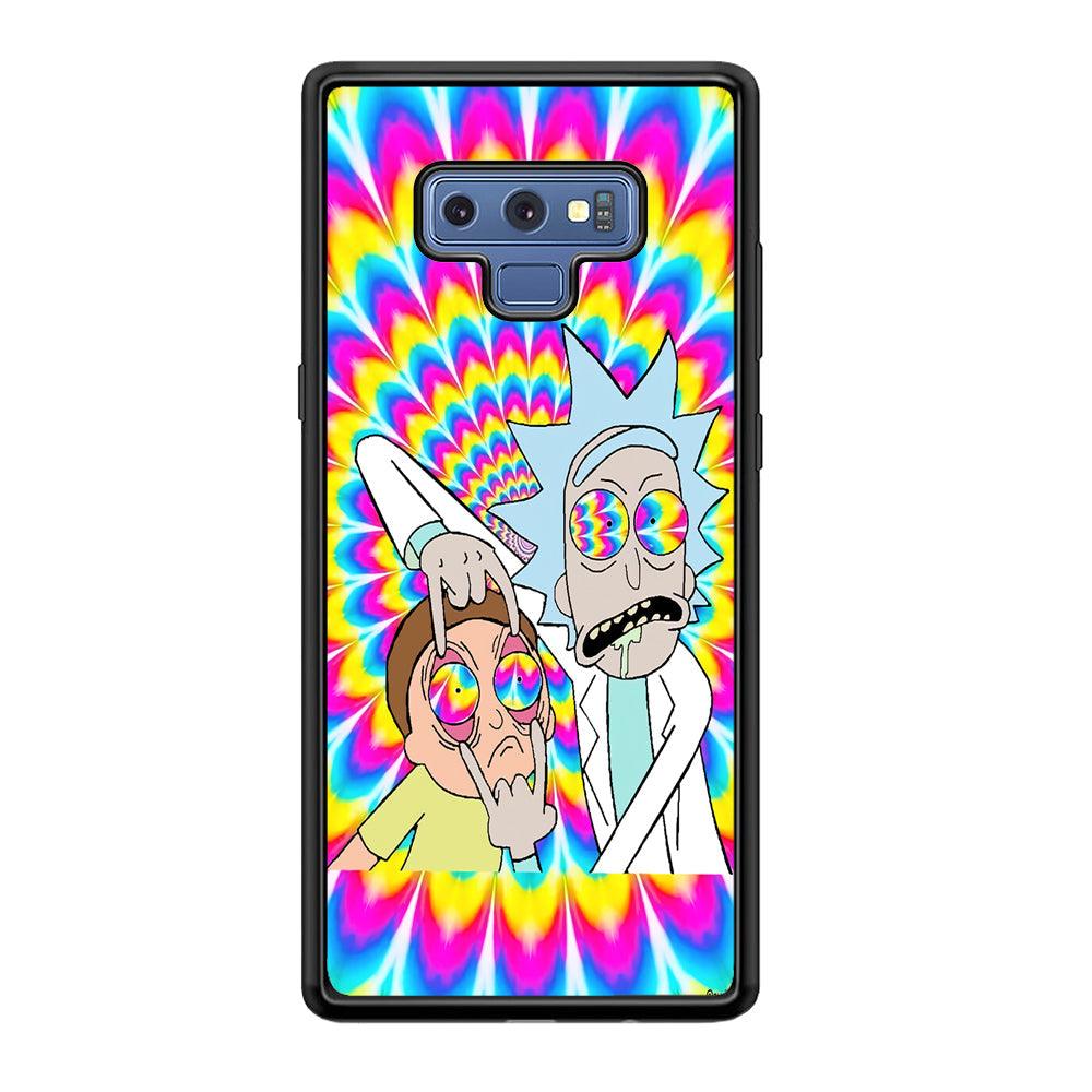 Rick and Morty Hippie Hype Samsung Galaxy Note 9 Case-Rubber Black (2D Case)-Oxvistore