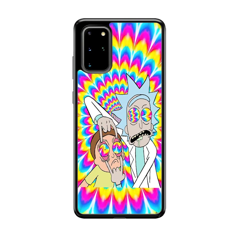 Rick and Morty Hippie Hype Samsung Galaxy S20 Plus Case-Rubber Black (2D Case)-Oxvistore