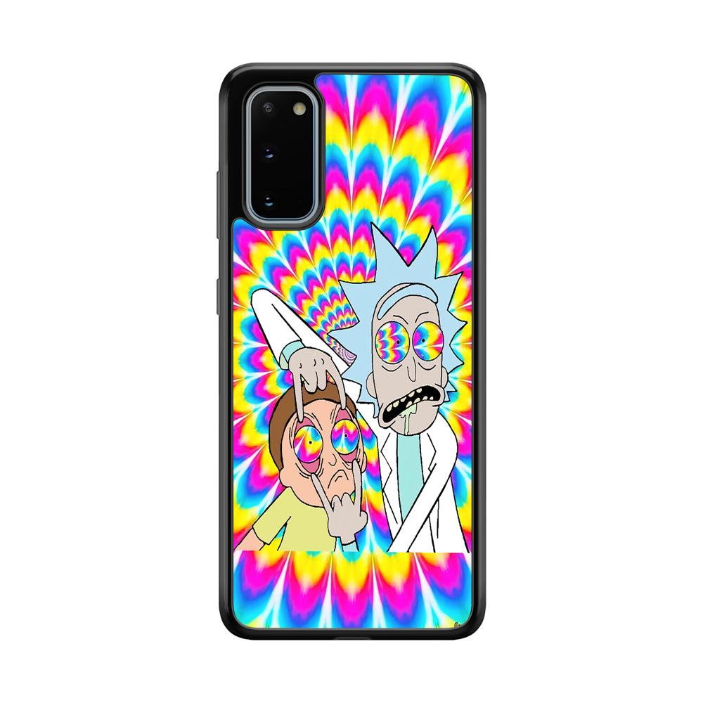 Rick and Morty Hippie Hype Samsung Galaxy S20 Case-Rubber Black (2D Case)-Oxvistore