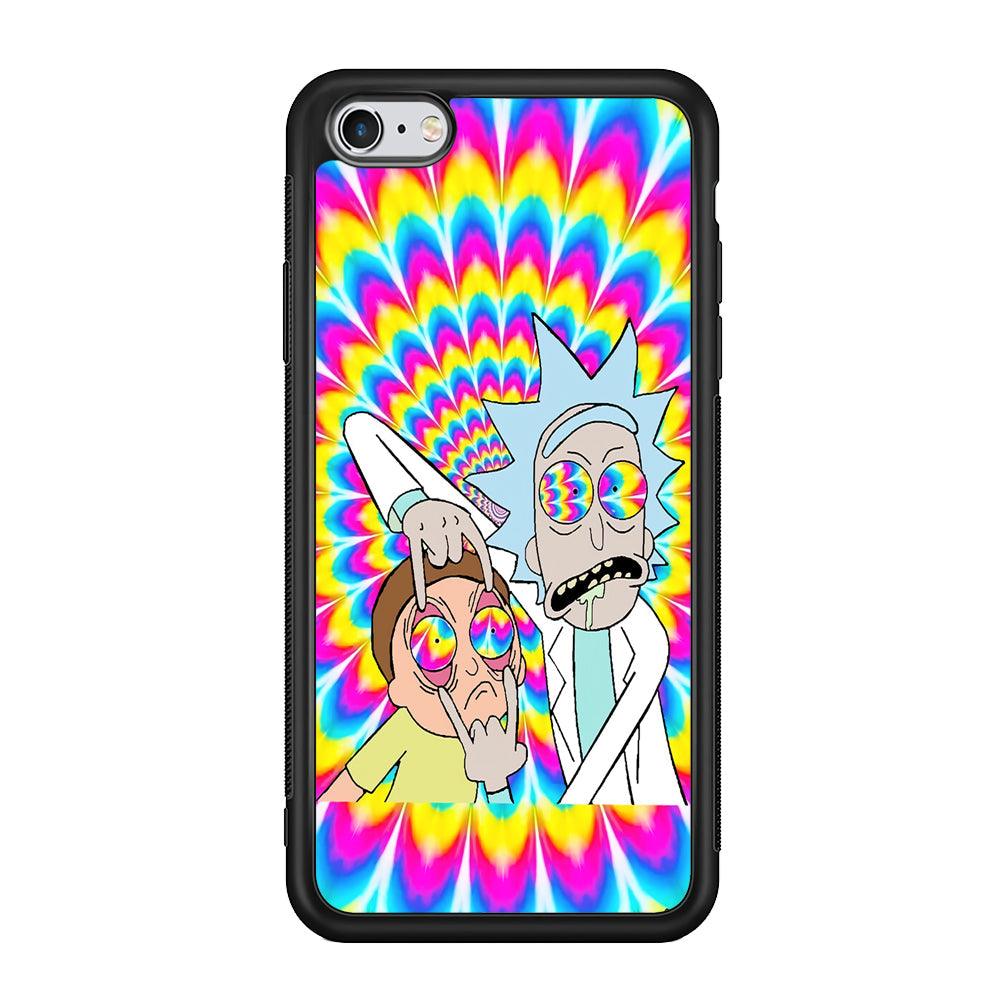 Rick and Morty Hippie Hype iPhone 6 Plus | 6s Plus Case-Rubber Black (2D Case)-Oxvistore