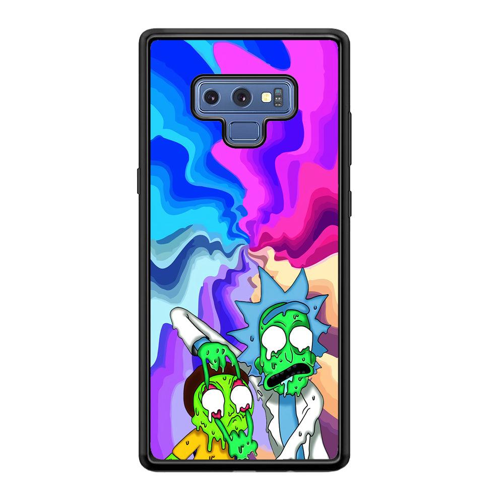 Rick and Morty Illussion of Life Samsung Galaxy Note 9 Case-Rubber Black (2D Case)-Oxvistore
