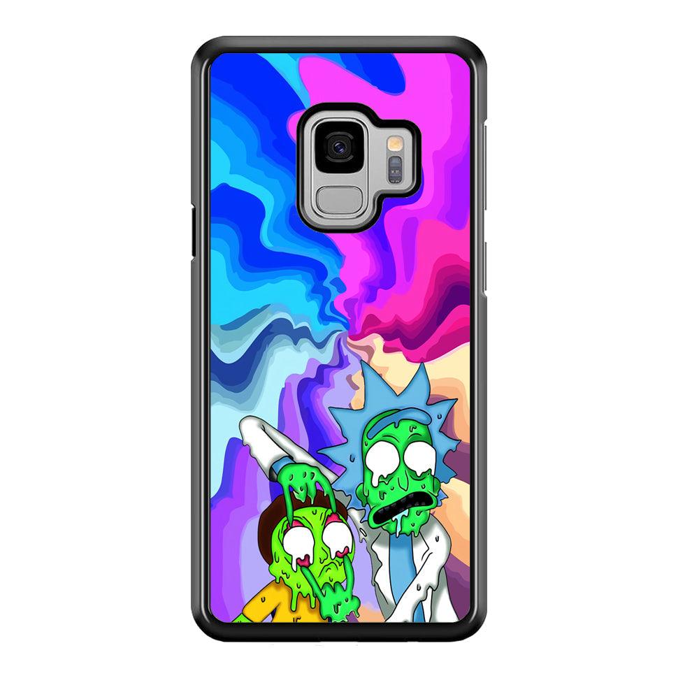 Rick and Morty Illussion of Life Samsung Galaxy S9 Case-Rubber Black (2D Case)-Oxvistore