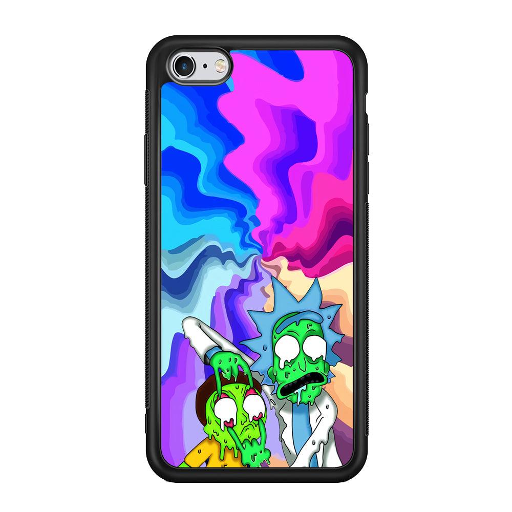 Rick and Morty Illussion of Life iPhone 6 Plus | 6s Plus Case-Rubber Black (2D Case)-Oxvistore