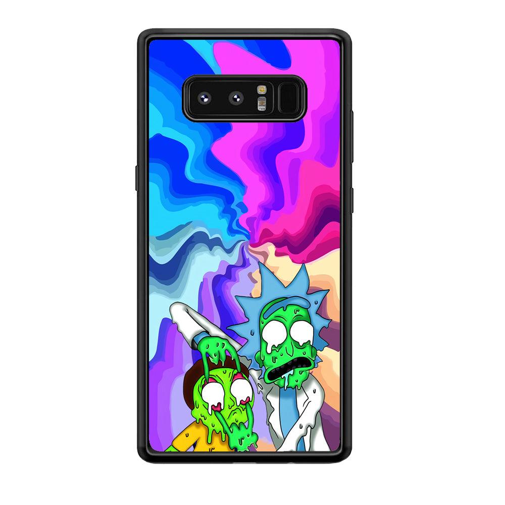 Rick and Morty Illussion of Life Samsung Galaxy Note 8 Case-Rubber Black (2D Case)-Oxvistore