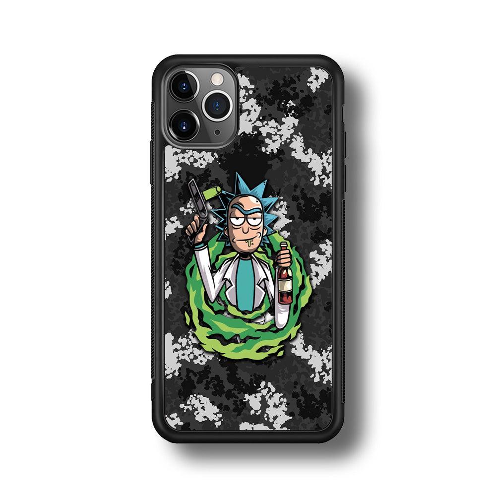 Rick and Morty Let's Have Fun iPhone 11 Pro Max Case-Rubber Black (2D Case)-Oxvistore