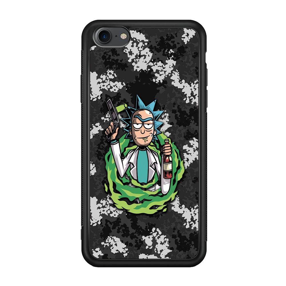 Rick and Morty Let's Have Fun iPhone 7 Case-Rubber Black (2D Case)-Oxvistore