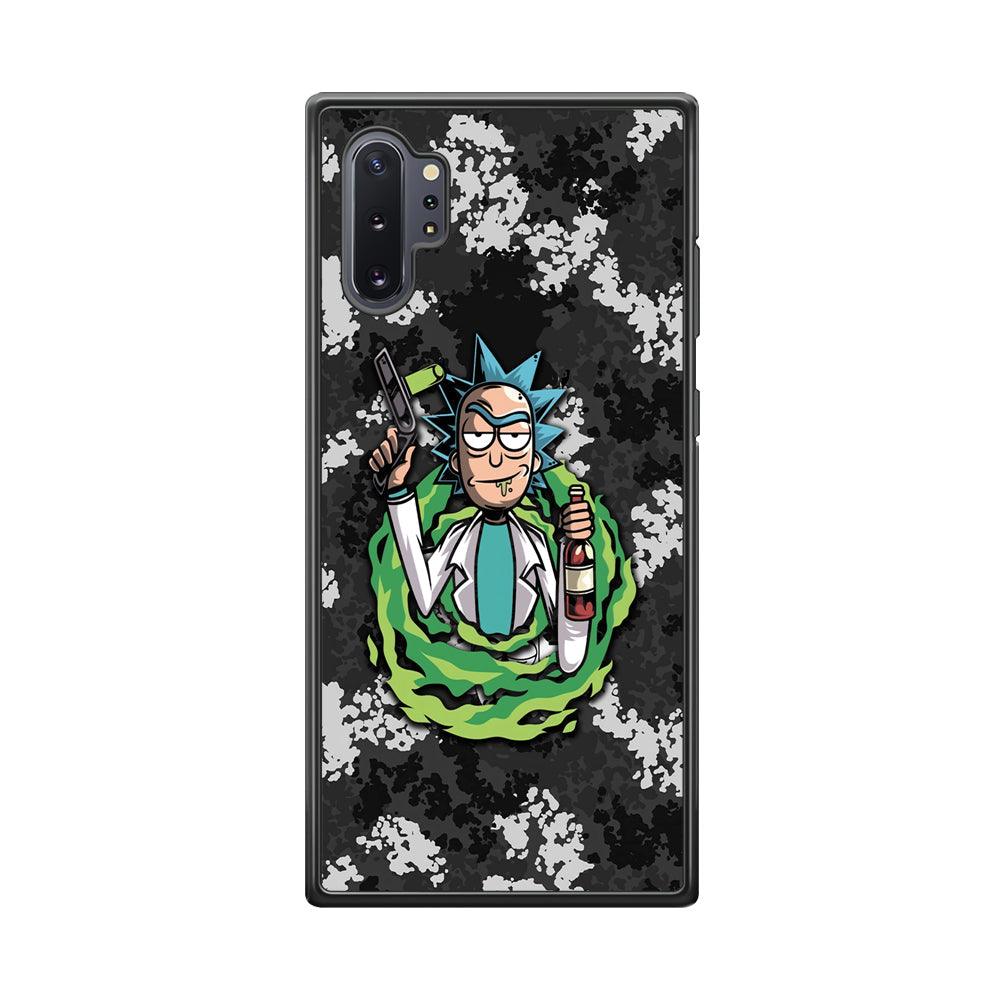 Rick and Morty Let's Have Fun Samsung Galaxy Note 10 Plus Case-Rubber Black (2D Case)-Oxvistore