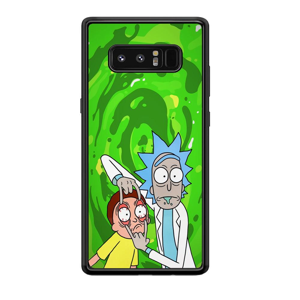 Rick and Morty Look The Real Life Samsung Galaxy Note 8 Case-Rubber Black (2D Case)-Oxvistore