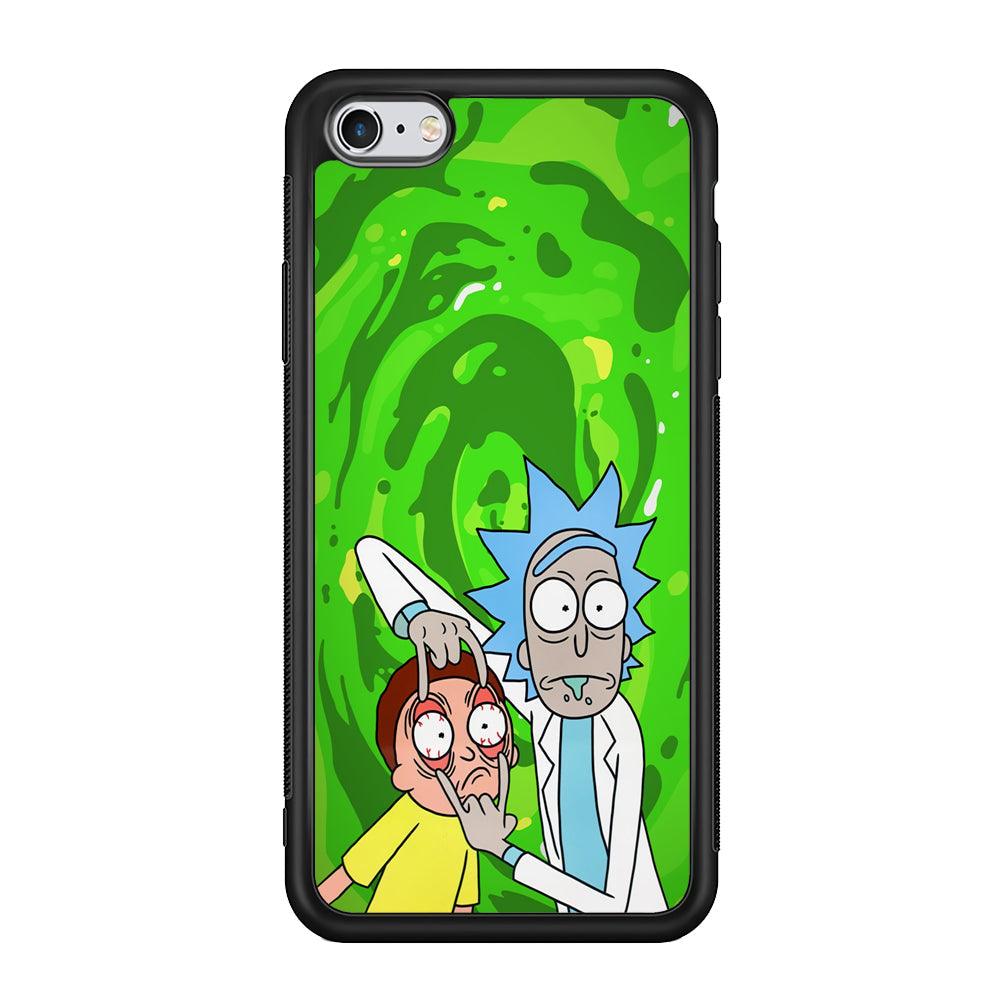 Rick and Morty Look The Real Life iPhone 6 Plus | 6s Plus Case-Rubber Black (2D Case)-Oxvistore
