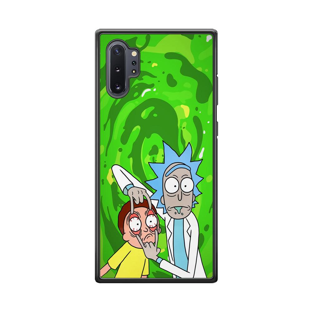 Rick and Morty Look The Real Life Samsung Galaxy Note 10 Plus Case-Rubber Black (2D Case)-Oxvistore