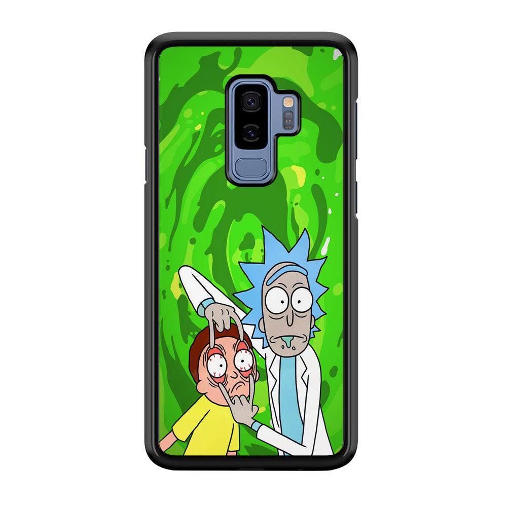Rick and Morty Look The Real Life Samsung Galaxy S9 Plus Case-Rubber Black (2D Case)-Oxvistore