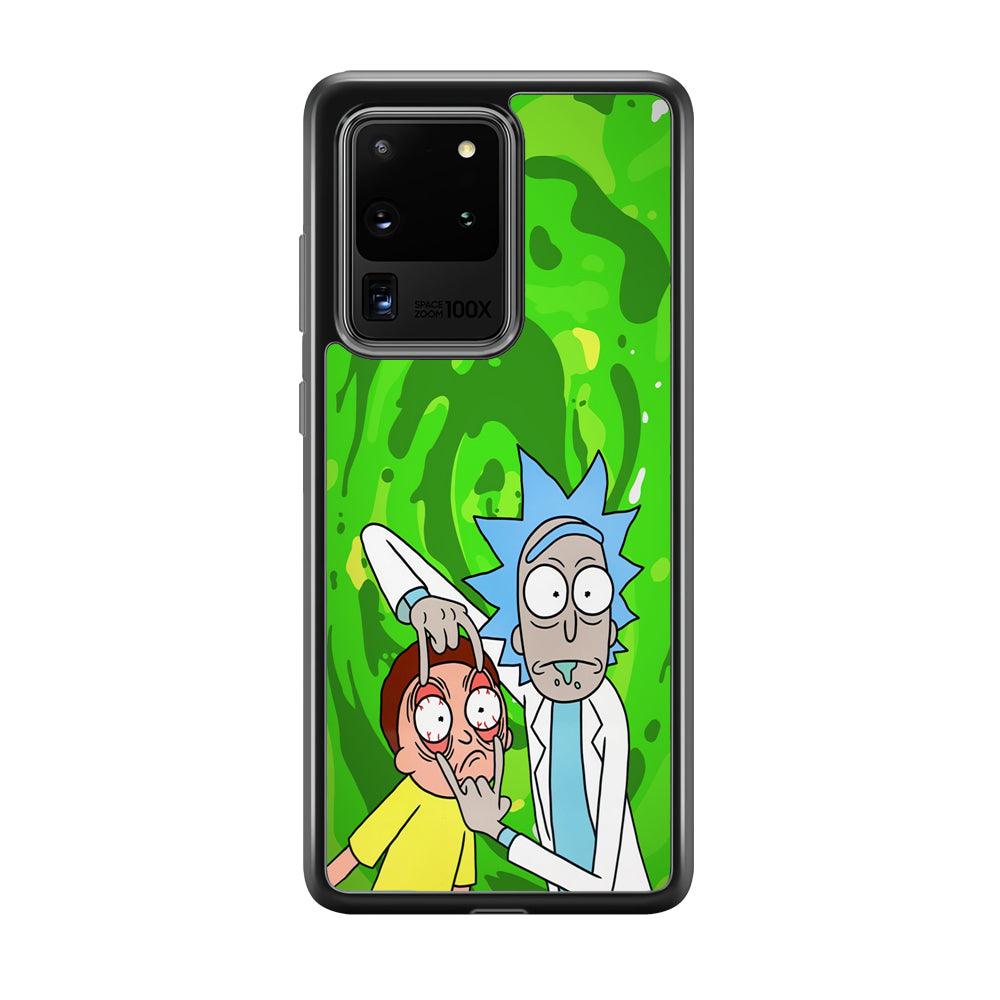 Rick and Morty Look The Real Life Samsung Galaxy S20 Ultra Case-Rubber Black (2D Case)-Oxvistore