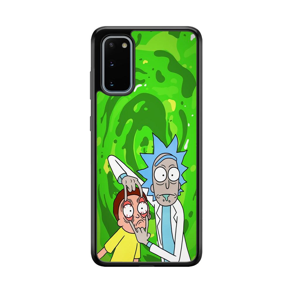 Rick and Morty Look The Real Life Samsung Galaxy S20 Case-Rubber Black (2D Case)-Oxvistore