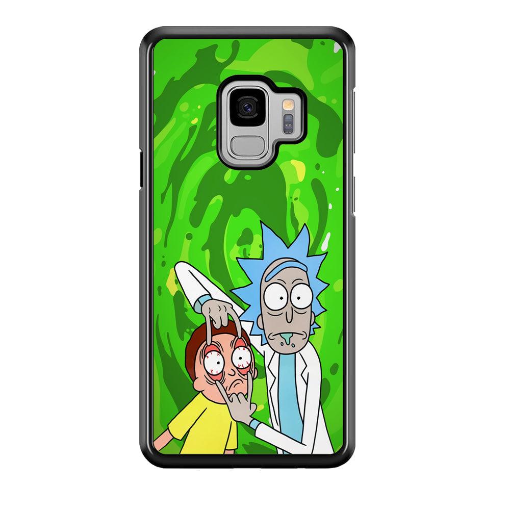 Rick and Morty Look The Real Life Samsung Galaxy S9 Case-Rubber Black (2D Case)-Oxvistore