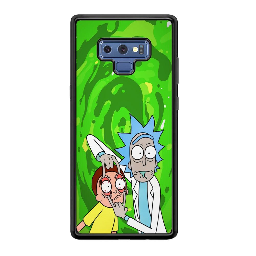 Rick and Morty Look The Real Life Samsung Galaxy Note 9 Case-Rubber Black (2D Case)-Oxvistore