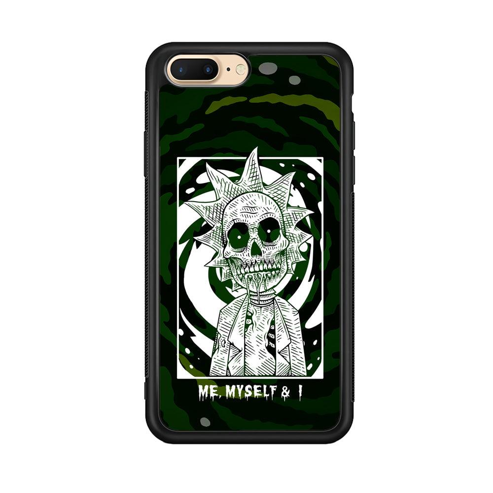 Rick and Morty Me, Myself and I iPhone 7 Plus Case-Rubber Black (2D Case)-Oxvistore
