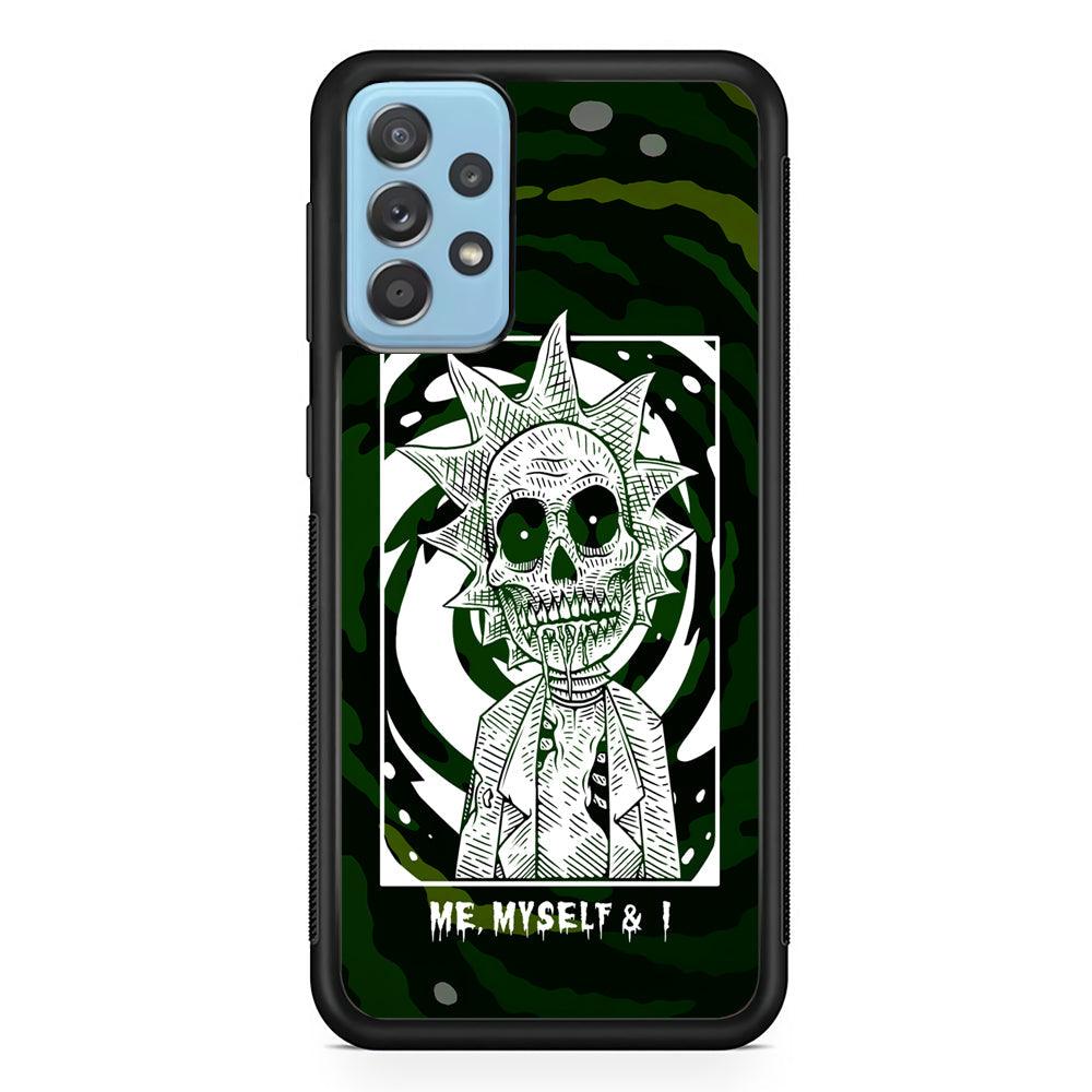 Rick and Morty Me, Myself and I Samsung Galaxy A72 Case-Rubber Black (2D Case)-Oxvistore