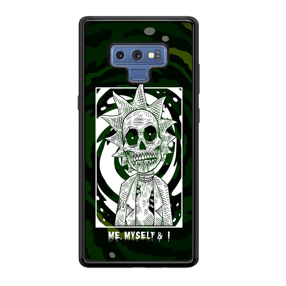 Rick and Morty Me, Myself and I Samsung Galaxy Note 9 Case-Rubber Black (2D Case)-Oxvistore
