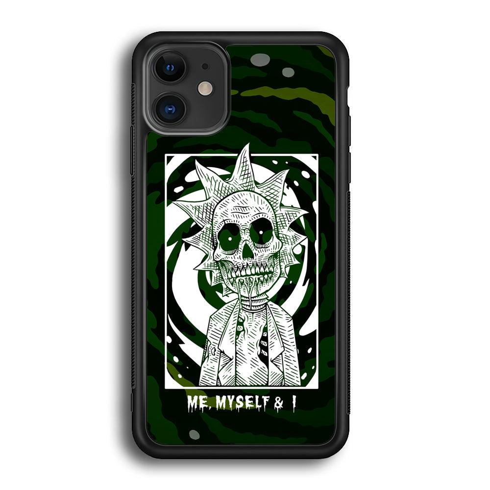 Rick and Morty Me, Myself and I iPhone 11 Case-Rubber Black (2D Case)-Oxvistore