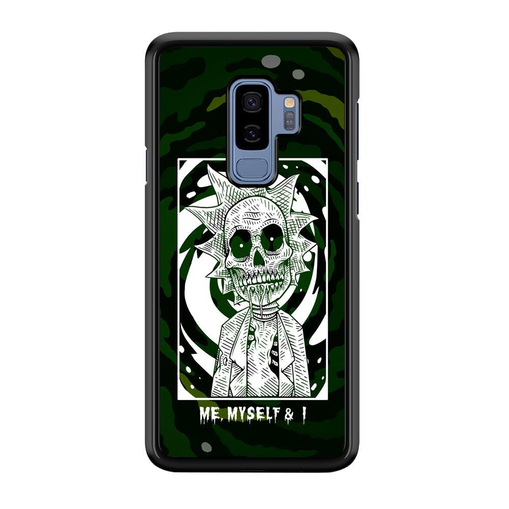 Rick and Morty Me, Myself and I Samsung Galaxy S9 Plus Case-Rubber Black (2D Case)-Oxvistore