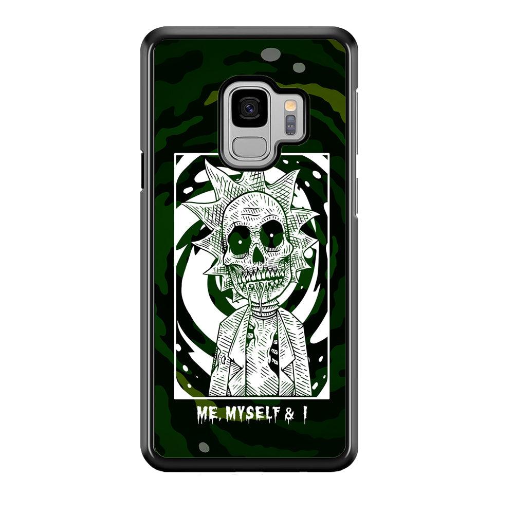 Rick and Morty Me, Myself and I Samsung Galaxy S9 Case-Rubber Black (2D Case)-Oxvistore