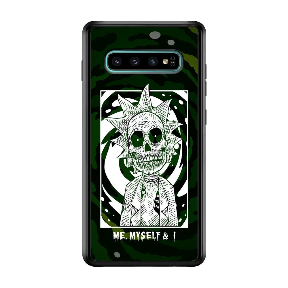 Rick and Morty Me, Myself and I Samsung Galaxy S10 Case-Rubber Black (2D Case)-Oxvistore