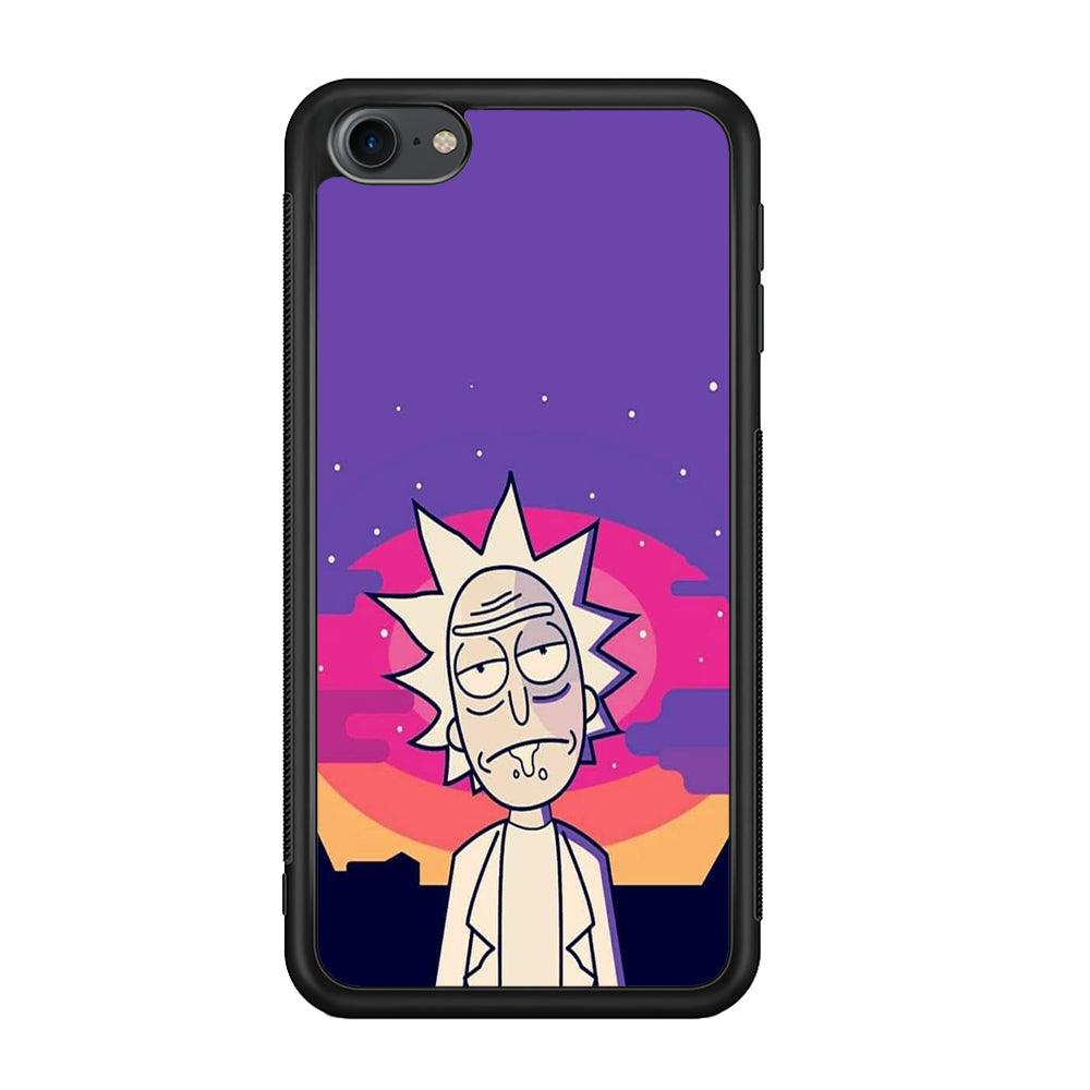 Rick and Morty Night Face iPod Touch 6 Case-Rubber Black (2D Case)-Oxvistore
