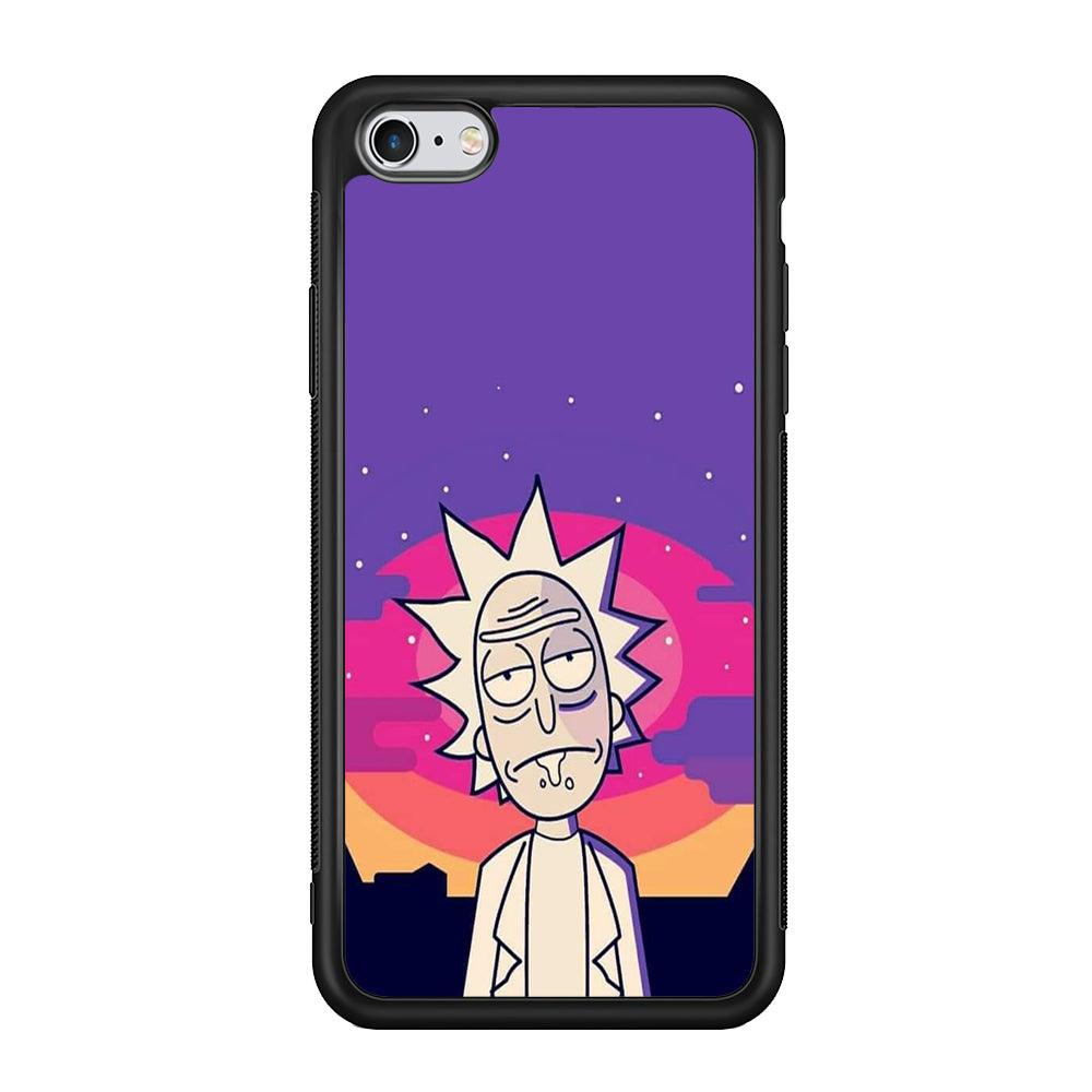 Rick and Morty Night Face iPhone 6 Plus | 6s Plus Case-Rubber Black (2D Case)-Oxvistore