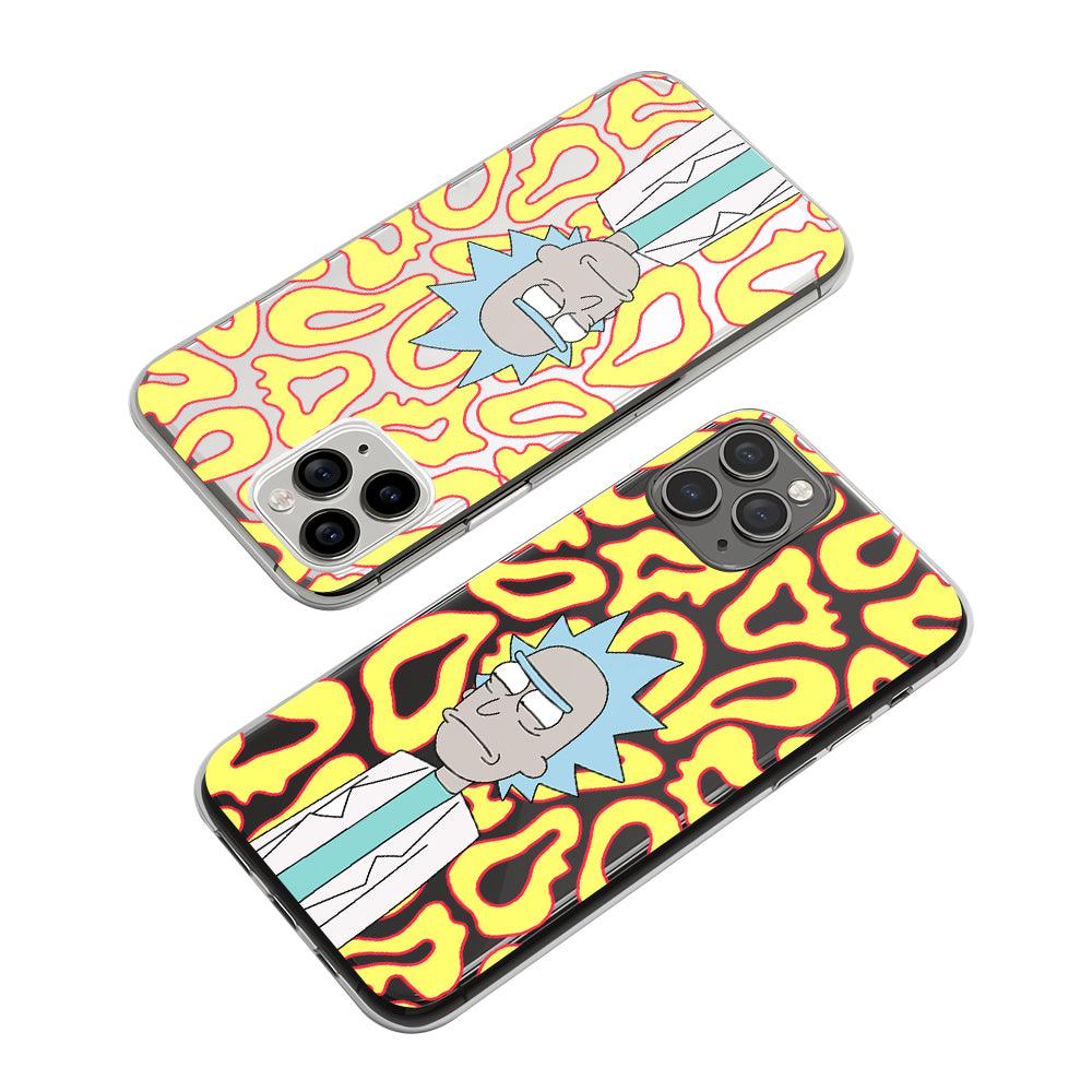 Rick and Morty Old Man Frowning Face Clear Soft Case-Oxvistore
