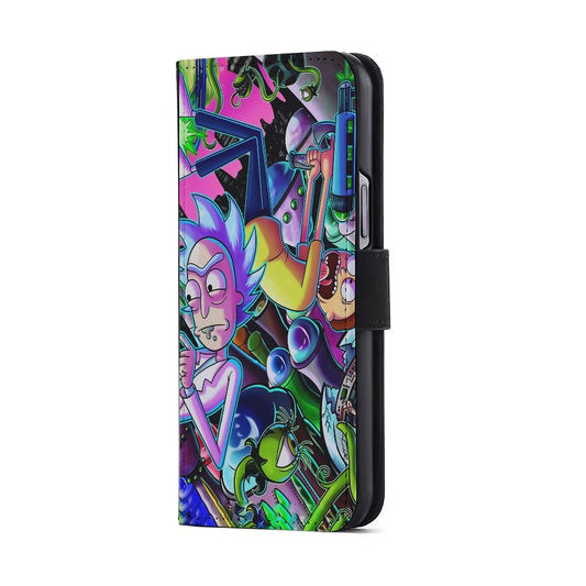 Rick and Morty Space Travel Flip Wallet Phone Case-Oxvistore