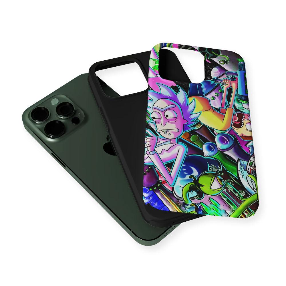 Rick and Morty Space Travel 2 in 1 Tough Phone Case-Oxvistore