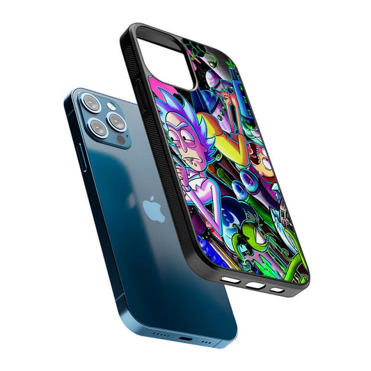 Rick and Morty Space Travel 2D Rubber Phone Case-Oxvistore
