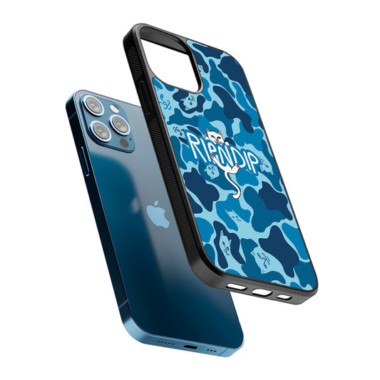 Rip N Dip Blue Camo 2D Rubber Phone Case-Oxvistore