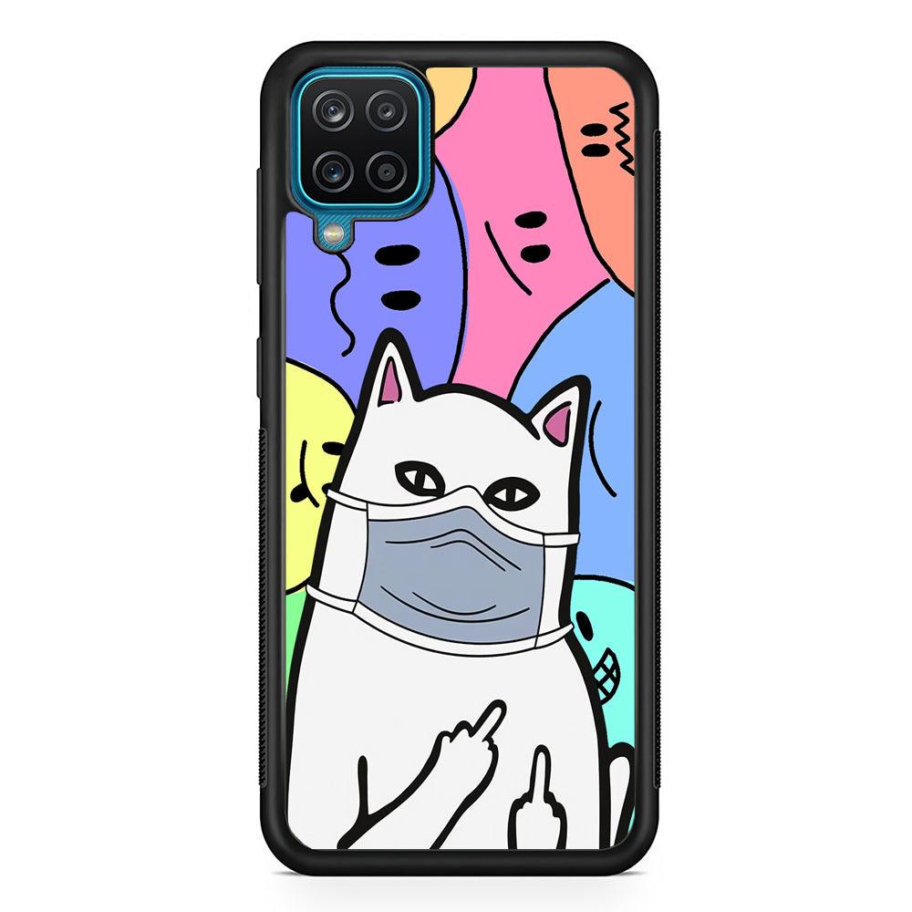 Rip N Dip Mask a Must Samsung Galaxy A12 Case-Rubber Black (2D Case)-Oxvistore