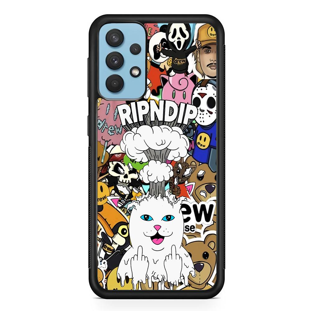 Rip N Dip Over Mind Samsung Galaxy A32 Case-Rubber Black (2D Case)-Oxvistore