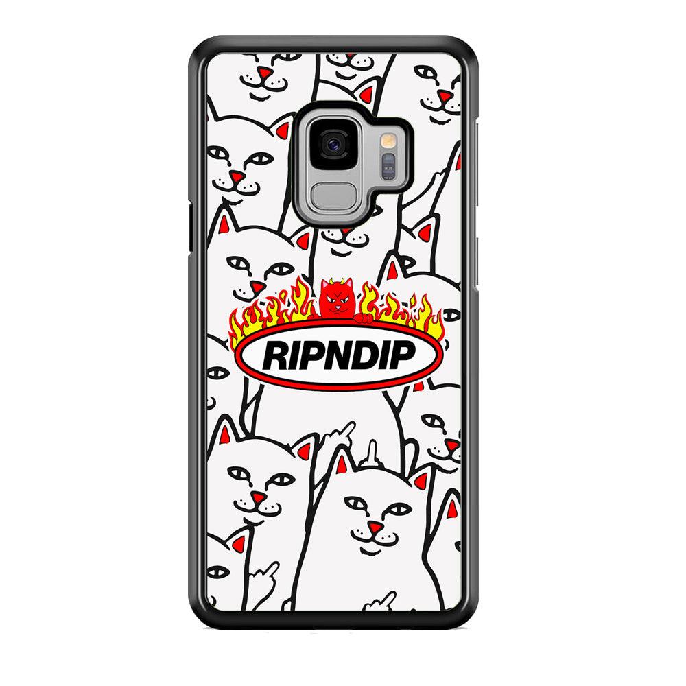Rip N Dip Spirit Flames Samsung Galaxy S9 Case-Rubber Black (2D Case)-Oxvistore