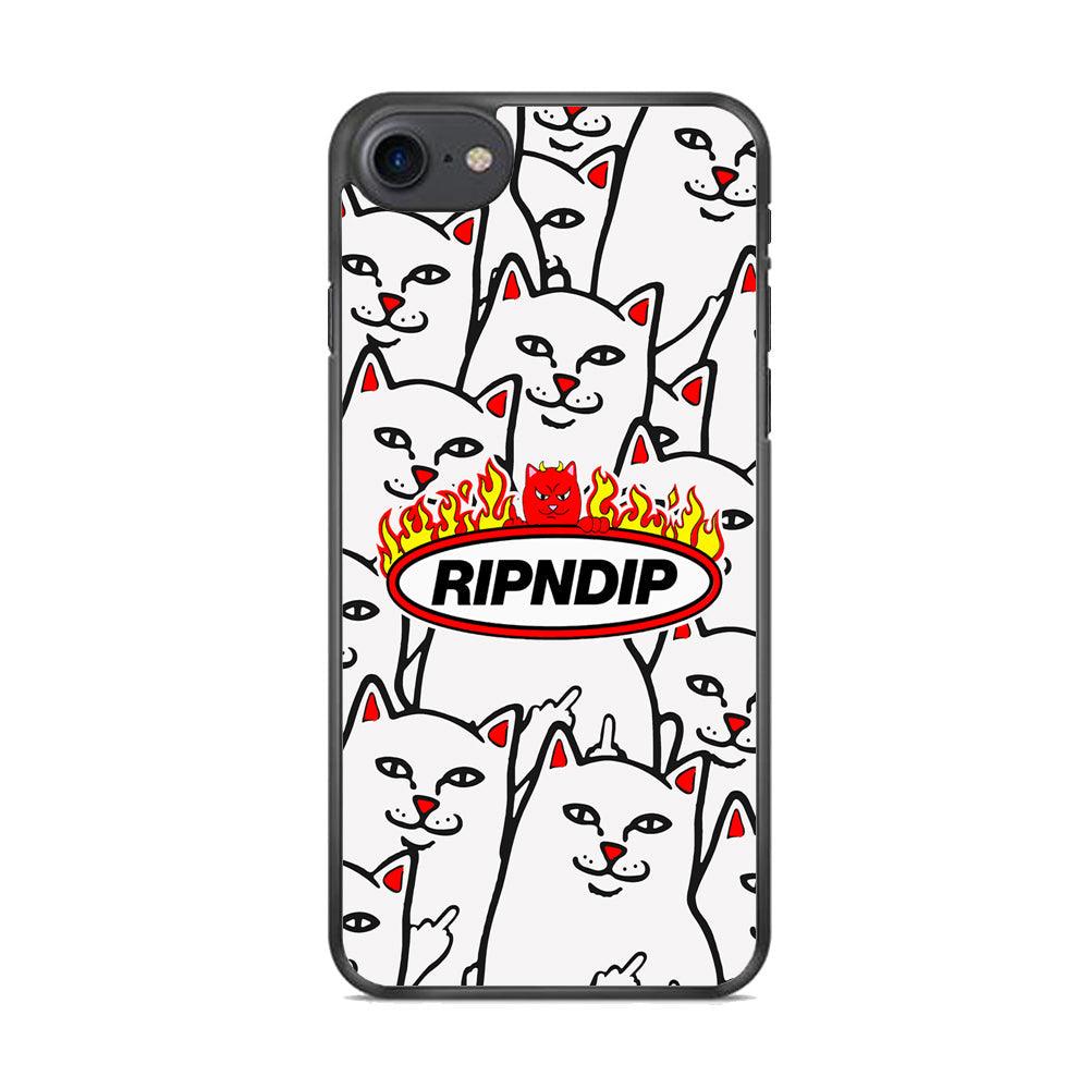 Rip N Dip Spirit Flames iPhone 8 Case-Rubber Black (2D Case)-Oxvistore