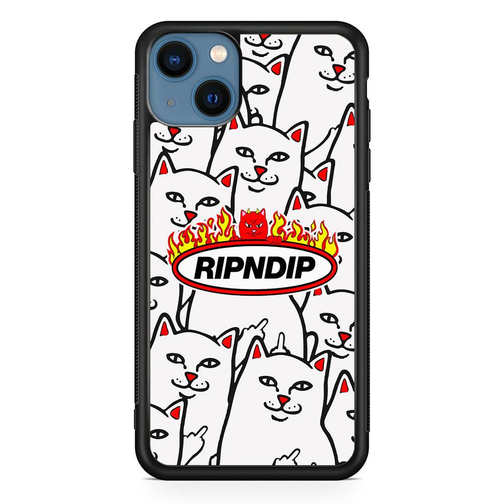 Rip N Dip Spirit Flames iPhone 15 Case-Rubber Black (2D Case)-Oxvistore