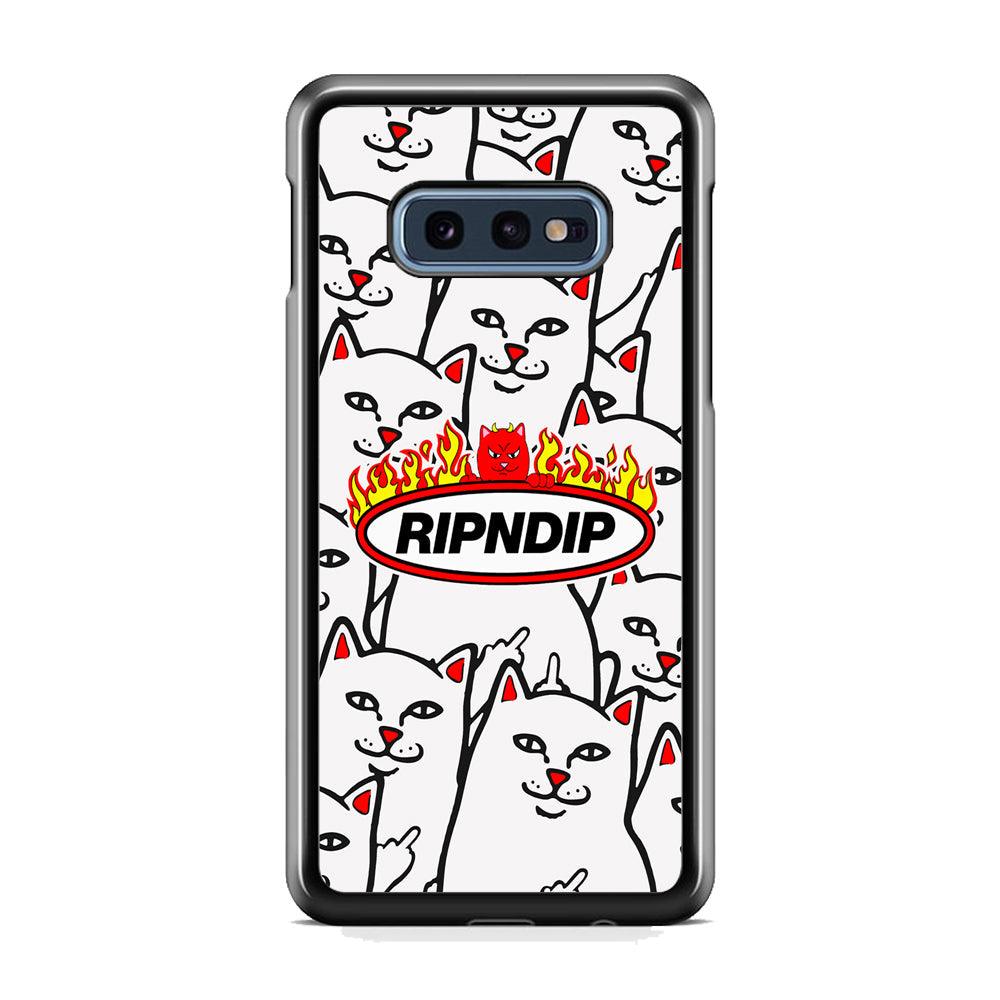 Rip N Dip Spirit Flames Samsung Galaxy S10E Case-Rubber Black (2D Case)-Oxvistore