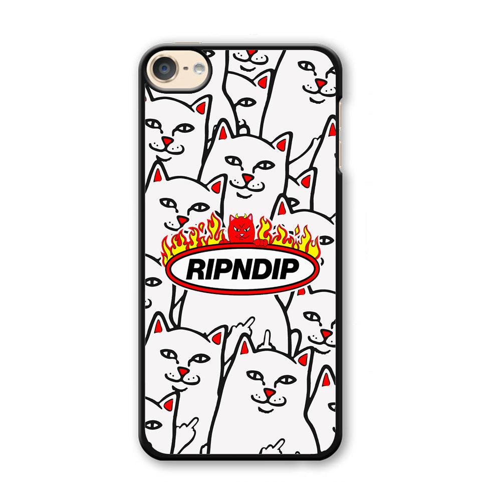 Rip N Dip Spirit Flames iPod Touch 6 Case-Plastic Black (2D Case)-Oxvistore