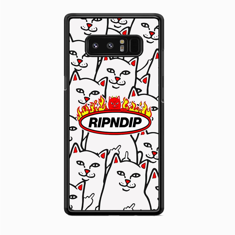 Rip N Dip Spirit Flames Samsung Galaxy Note 8 Case-Rubber Black (2D Case)-Oxvistore