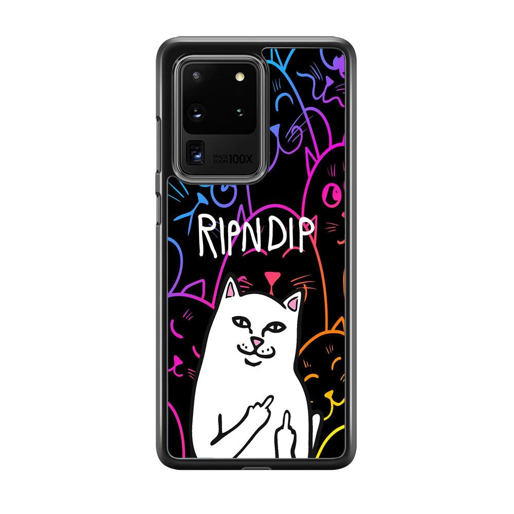 Rip n Dip Gang Vibes Samsung Galaxy S20 Ultra Case-Rubber Black (2D Case)-Oxvistore