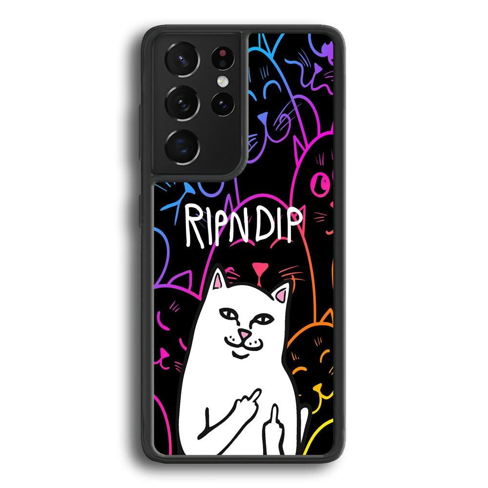 Rip n Dip Gang Vibes Samsung Galaxy S24 Ultra Case-Rubber Black (2D Case)-Oxvistore