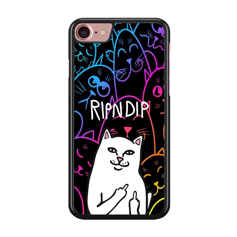 Rip n Dip Gang Vibes iPhone 7 Case-Rubber Black (2D Case)-Oxvistore