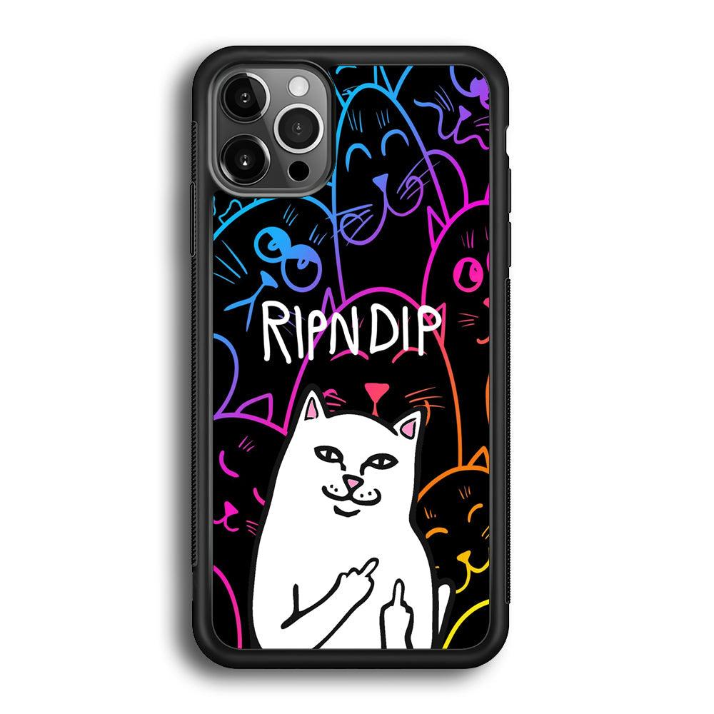 Rip n Dip Gang Vibes iPhone 12 Pro Case-Rubber Black (2D Case)-Oxvistore